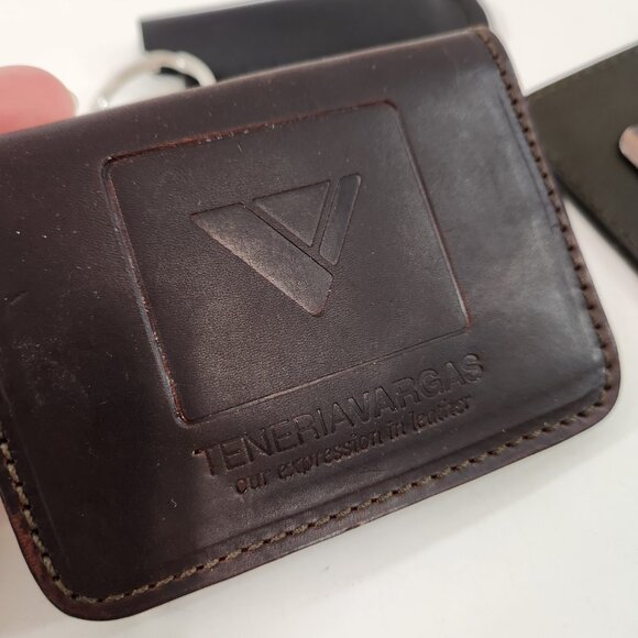 European Leather Wallet Billfold Keychain Lighter Holder Lot NEW - Picture 6 of 13